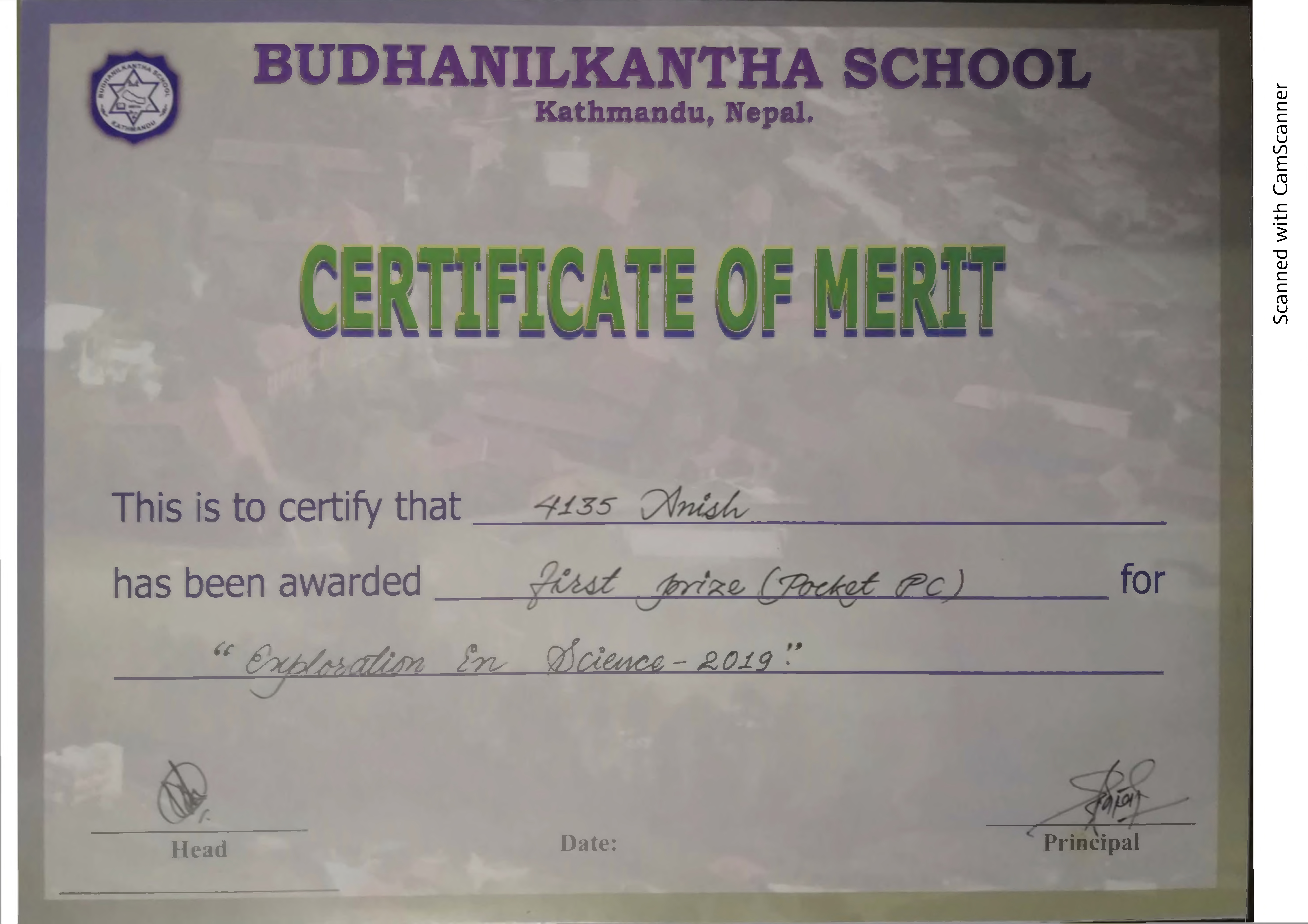 Certificate 1